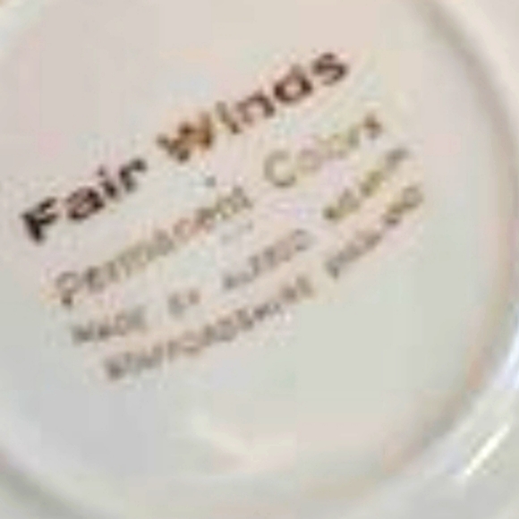 set staffordshire england Fair winds NY harbor 1830 connected China cups Saucers - Picture 7 of 7